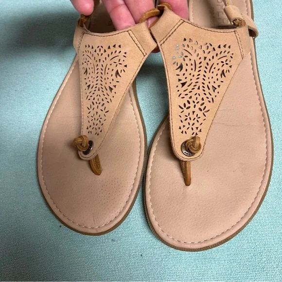 Sperry slip on thong sandal with back strap in vechetta natural leather flat - Picture 7 of 11